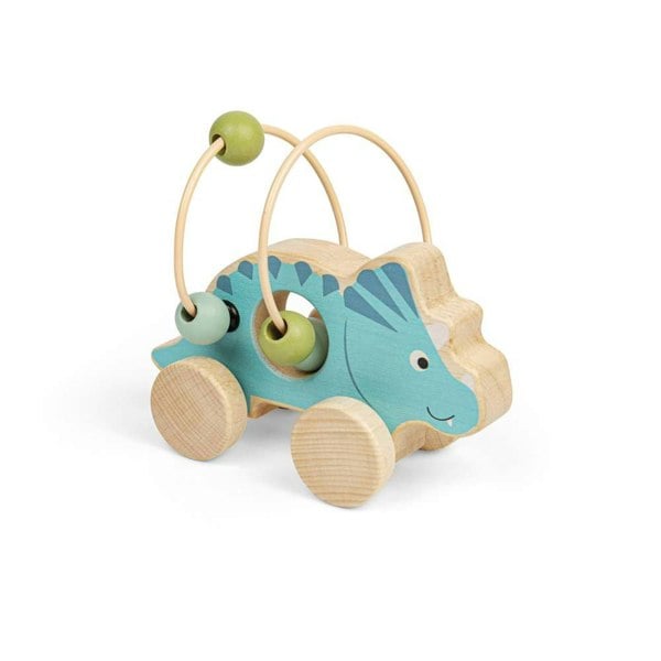 Bigjigs Toys Push Along Triceratops Bead Frame