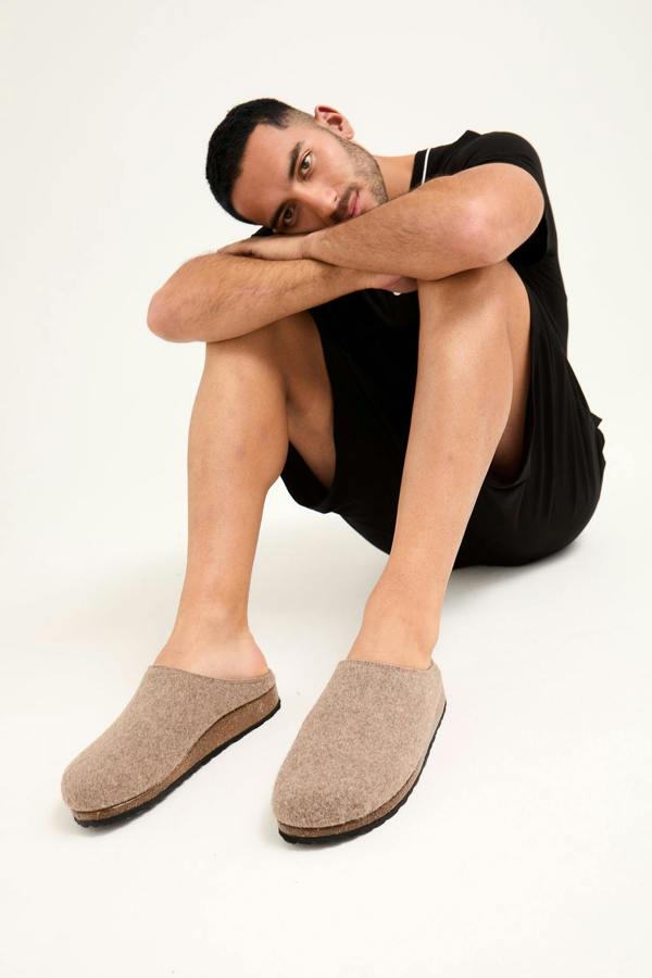 Mister You Jamie Mule Slippers in Mink - Pajamas