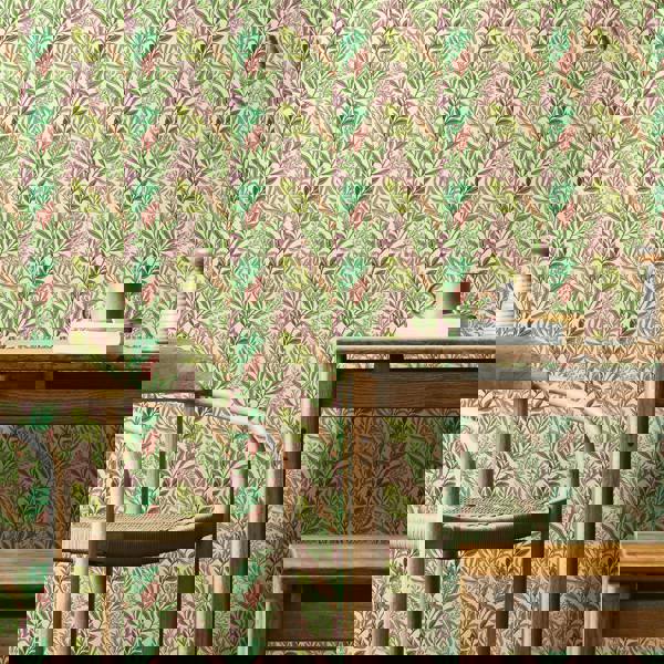 Hoopla Walls Verdant Leaves - Ruby Green 10m Wallpaper