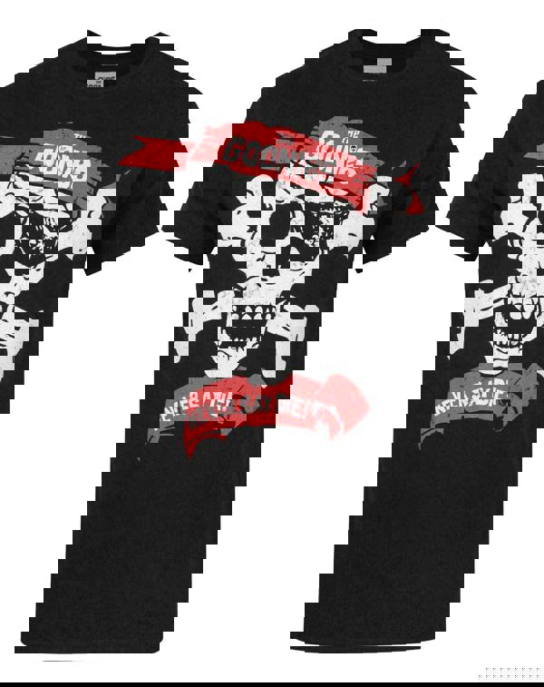 Goonies Mens Black Skull Graphic Print Short Sleeved T-Shirt