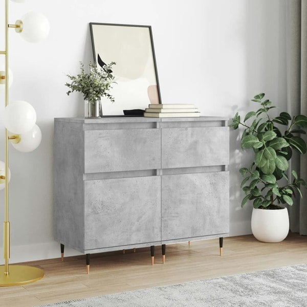 Berkfield Sideboards 2 pcs Concrete Grey 40x35x70 cm Engineered Wood