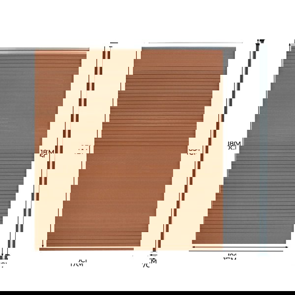 Monstershop Composite Fence Panel & LED Posts x 2 - Brown