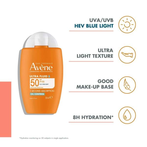 Avène Face Ultra Fluid Oil Control SPF50+ for Oily to Combination Skin 50ml - Additional 2