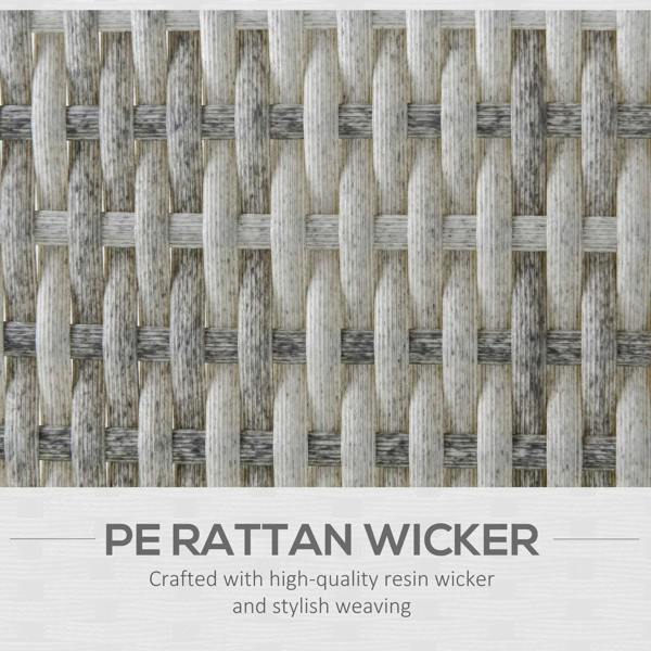 Grey PE rattan wicker weave texture panel