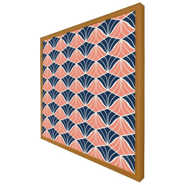 Benjamin Tate Design Navy & pink geometric shells (Picture Frame)