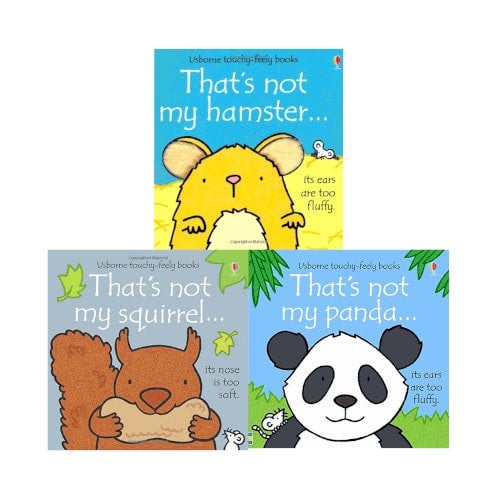 Usborne Thats Not My Animals 3 Books Collection Set Pack Panda Squirrel Hamster Touchy-feely Board Books