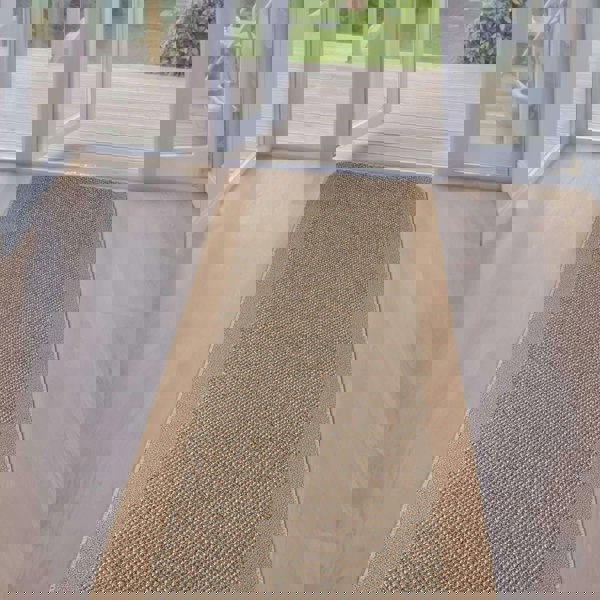 Machine Washable Designer Mats | Bordered Beige | The Rugs