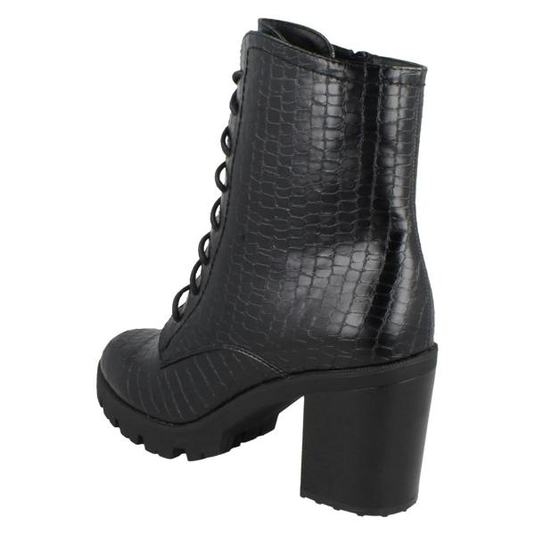 Spot On Ladies Spot On Lace Up Ankle Boot F51013
