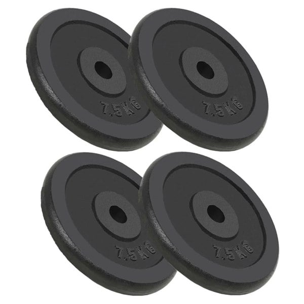 Berkfield Weight Plates 4 pcs 4x7.5 kg Cast Iron