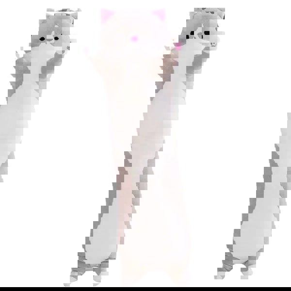 Anyhouz Anypillow Side Sleeping Body Pillow Gray Lovely Husky Bed Sofa Long Pillow for Children and Adult 50CM