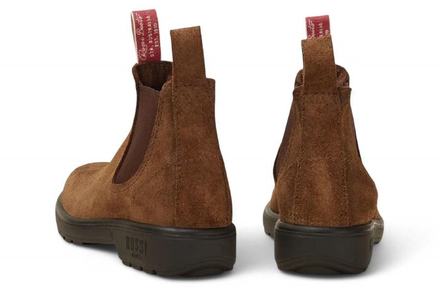 Rossi Boots Rossi 303 Endura Rustic Brown Suede Leather Chelsea Boots
