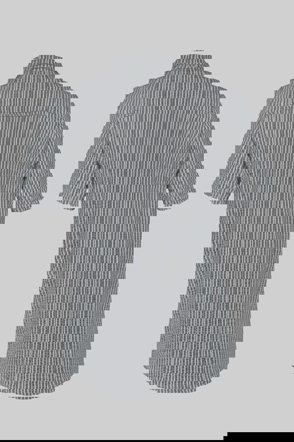 ENORSIA Jersey Searsucker Stripe Short Sleeve Shirt