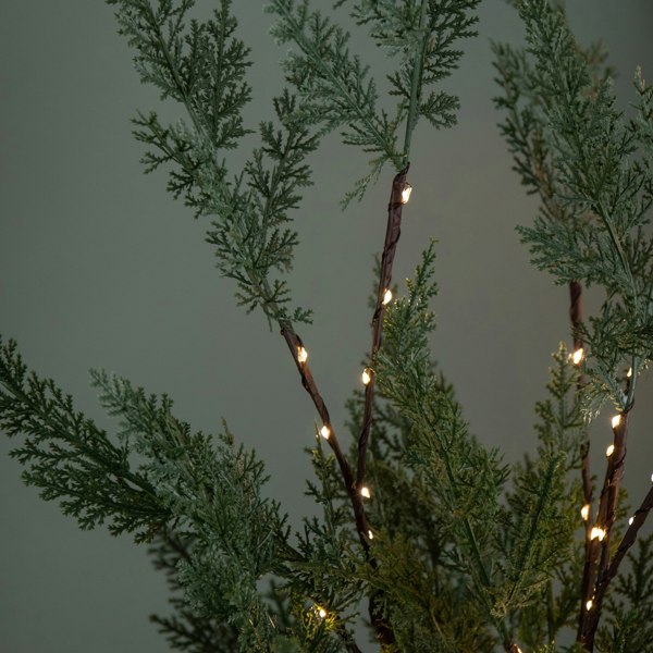 Samuel Alexander 90cm Set of 3 Light up Christmas Fir Twig with 90 Warm White LEDs (Twigs only)