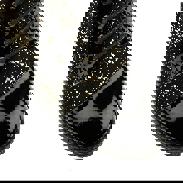 Embassy London Traveller - Black Gold - Women's leather higher ankle boot in gold and black