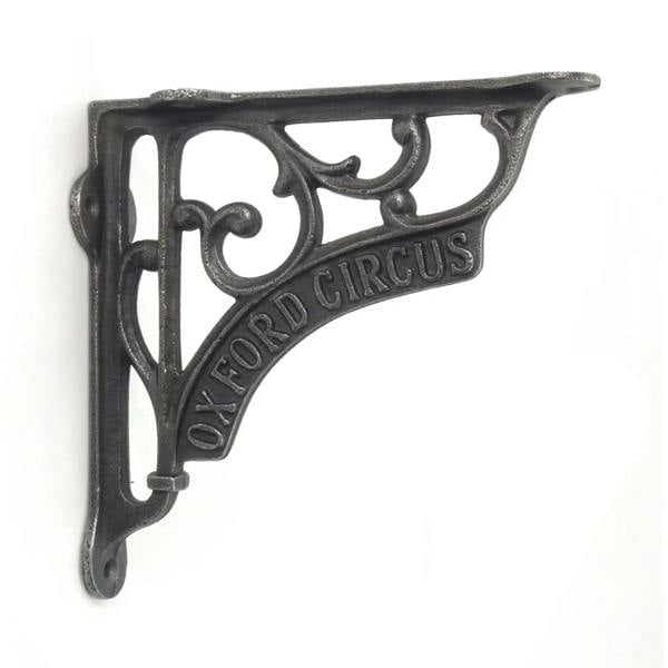 Pair of Antique Cast Iron Oxford Circus Victorian Style Shelf Brackets