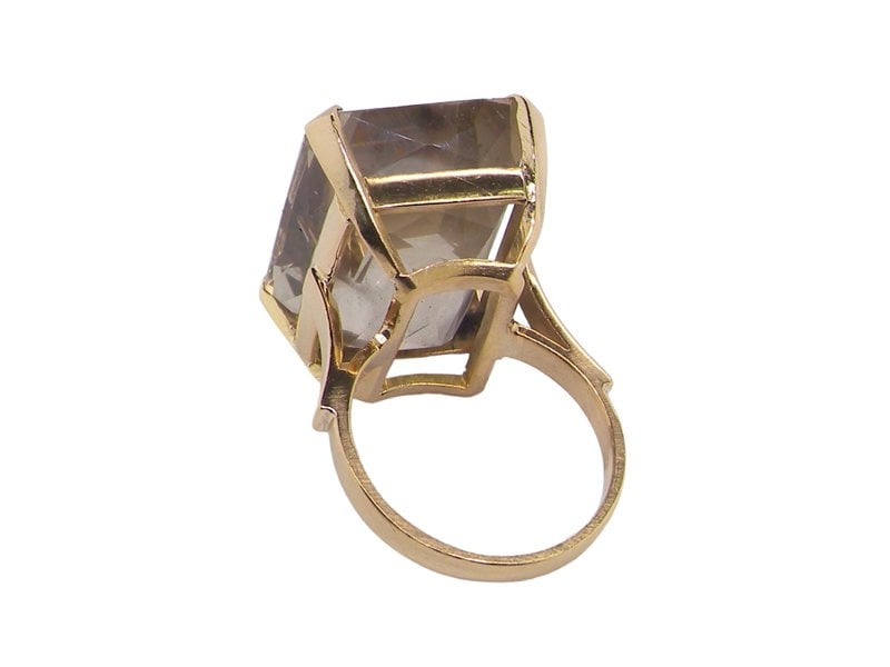 Vintage Tom A  citrine dress ring