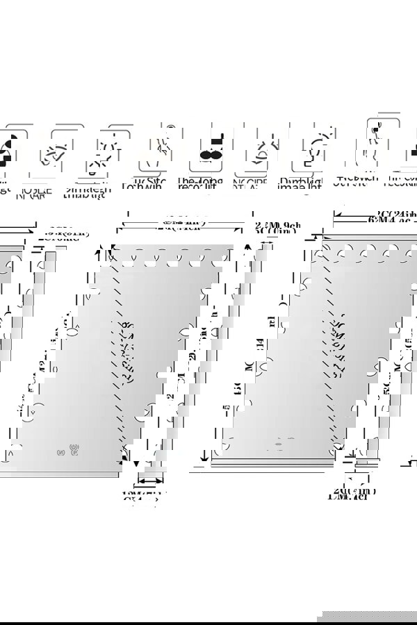 Living and Home 3 Lighting Modes & Touch Screen Control Hollywood Vanity Mirror Tabletop Cosmetic Mirror For Bedroom