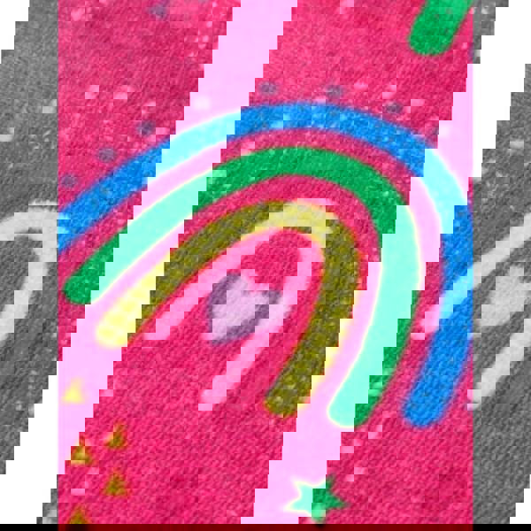 Zoggs Rainbow Magenta Kids Poncho Hooded Towel Robe - Pink