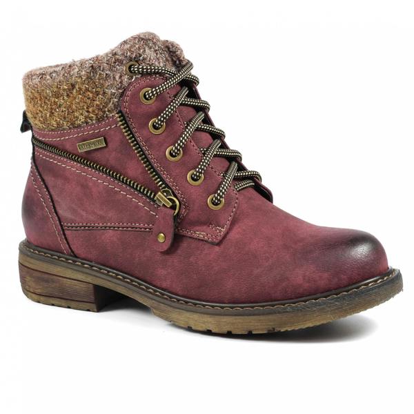 Lunar Womens/Ladies Benson III Waterproof Ankle Boots - Burgundy - 