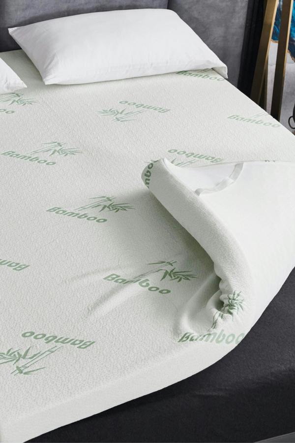 Ezysleep Super Soft Bamboo Memory Foam Mattress Topper 1 Inch