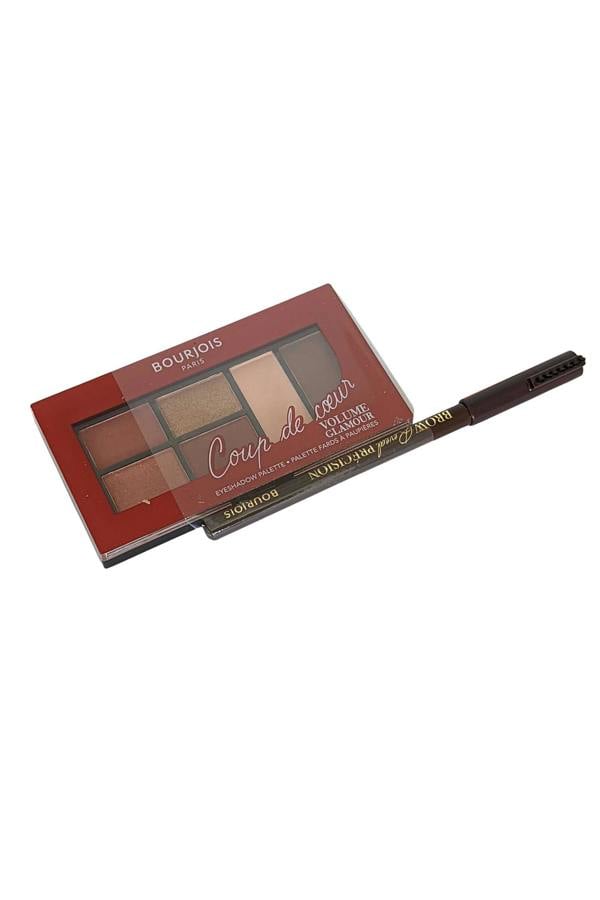 Bourjois Volume Glamour Coup de Couer Eyeshadow Palette 6 Shade Intense Look #01 plus Eyebrows Pencil