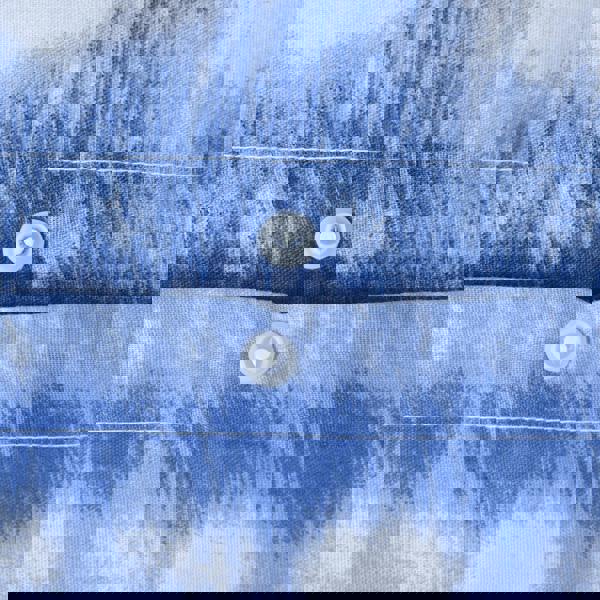 Smart Living Reversible Polycotton Tiedye Tassel Trim Duvet Cover and Pillowcase Set - Blue