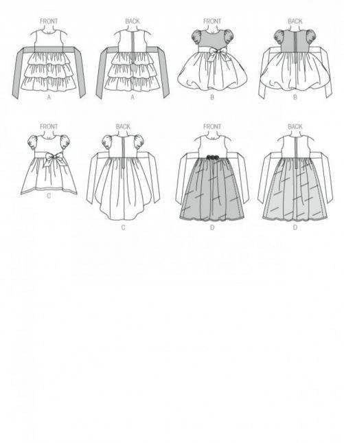 Butterick Sewing Pattern 6161, Dresses for Kids, Baby, Ages 2-3-4-5 - Intermediate