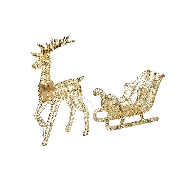 GoldTwist Reindeer and Sleigh LV