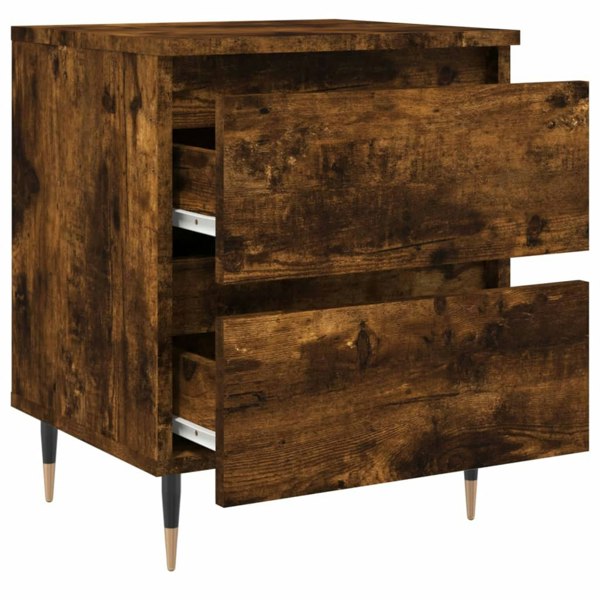 Berkfield Bedside Cabinet Smoked Oak 40x35x50 cm Engineered Wood