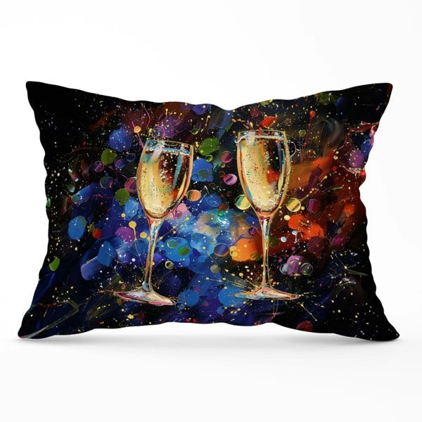 Warren Reed Splashart Champagne Flutes Cushions