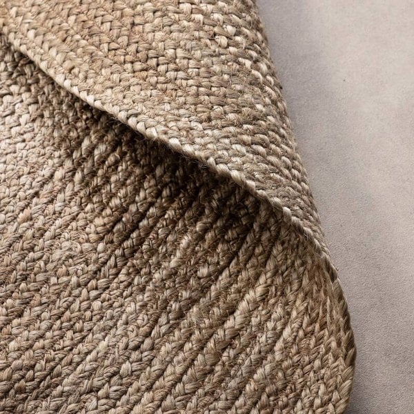 Jute Braided Round Rangpur Natural Rug