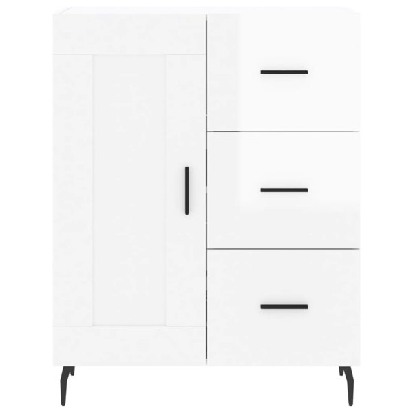 Berkfield Sideboard High Gloss White 69.5x34x90 cm Engineered Wood