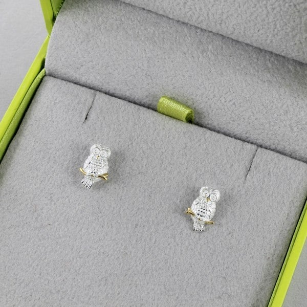 Owl Stud Earrings - Reeves & Reeves