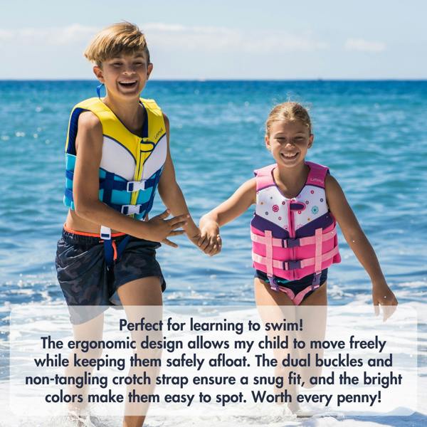 Limmys Premium Neoprene Swim Vest - Pink Daisy