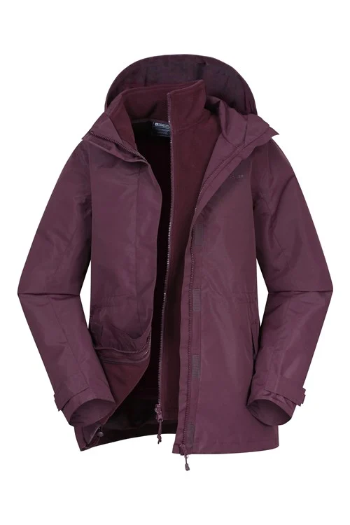 Mountain Warehouse Womens/Ladies Fell II 3 In 1 Jacket - Burgundy