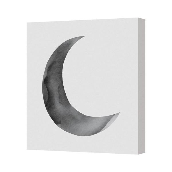 Benjamin Tate Design Crescent Moon Canvas Art Print Contemporary Watercolor Wall Decor