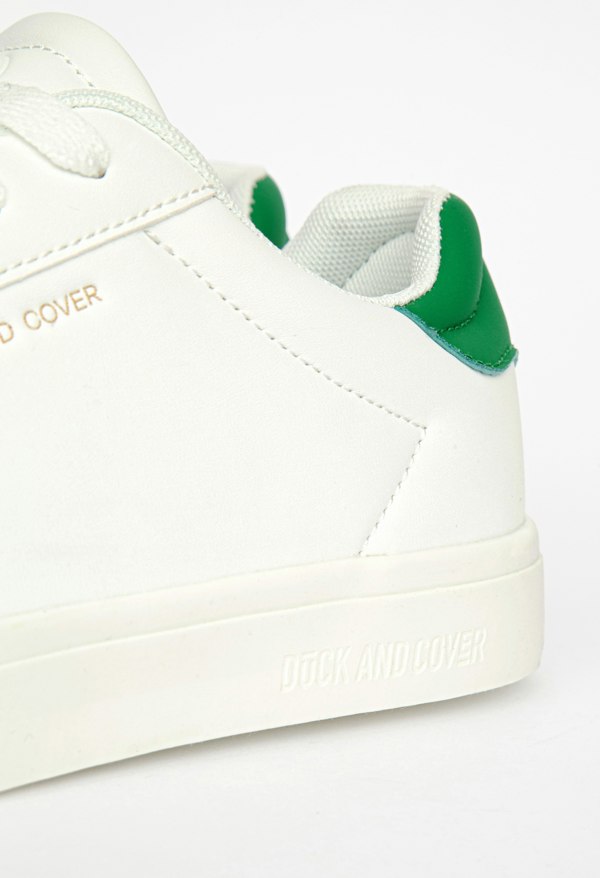 Duck and Cover Claspar Trainers - White/Green