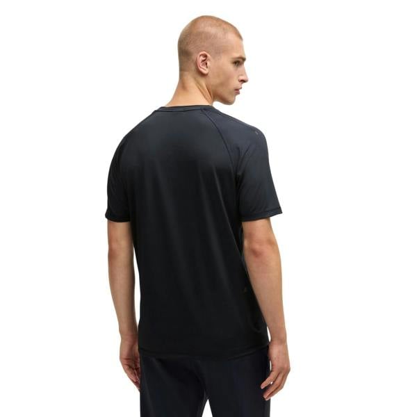 Boss Mens Tonal Logo Crew Neck Raglan T-Shirt - Black - 