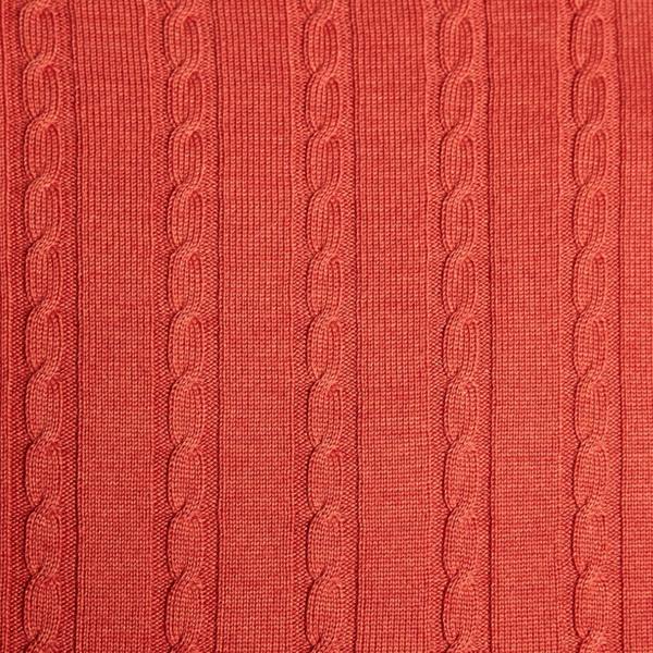 100% Wool Burnt Orange Cushion Cover