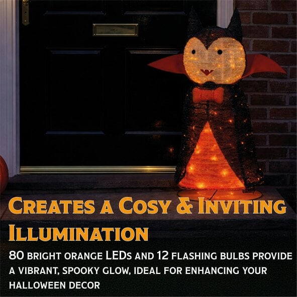 Scotts of Stow Fxlab Pop Up 80L Orange LED Foldable Vampire Outdoor Halloween