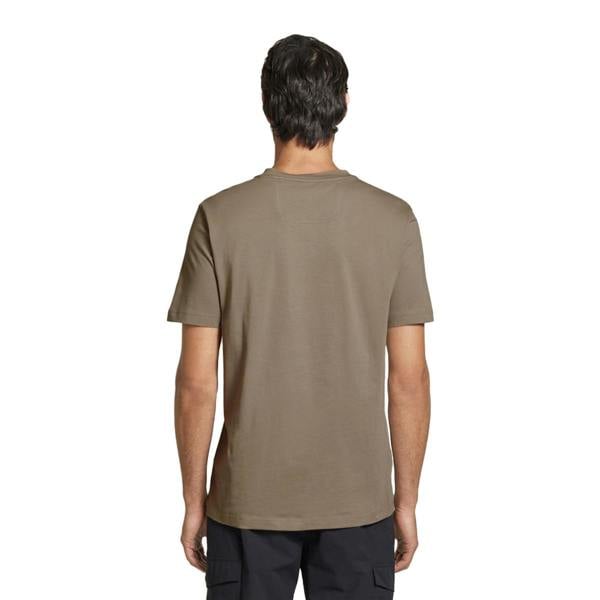 Boss Mens Large Logo Cotton T-Shirt - Beige - 