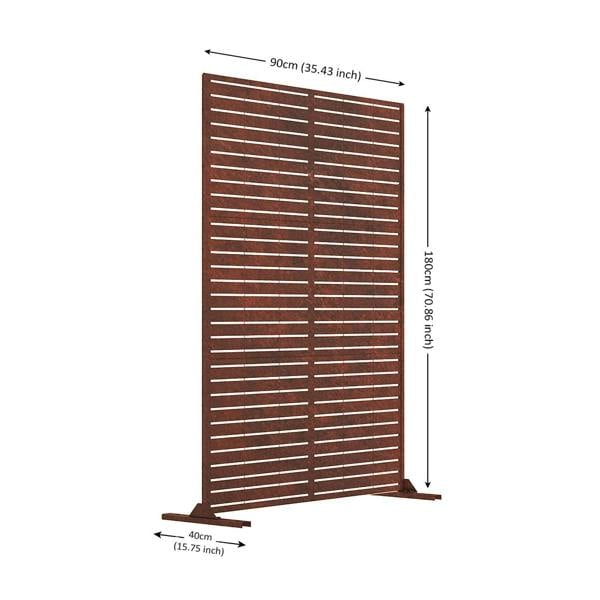 Nicoman Metal Indoor/Outdoor Privacy Screen 90cm x 180cm - Slats