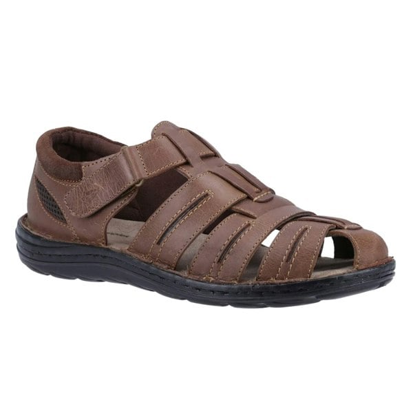 Hush Puppies Mens Albert Fisherman Leather Sandals - Tan