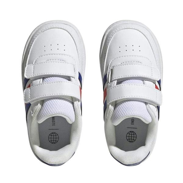 Adidas Childrens/Kids Breaknet 2.0 Round Toe Trainers - White/Blue/Red - 