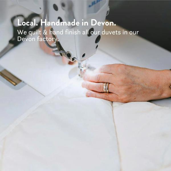 Contour British Wool Pillow & British Wool Duvet Set - Bundle height adjustable natural local handmade sustainable cotton