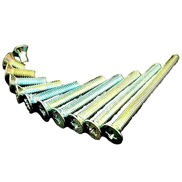 Fixaball M3.5 Machine Screws Pozi Countersunk Zinc Cr3 BZP DIN965