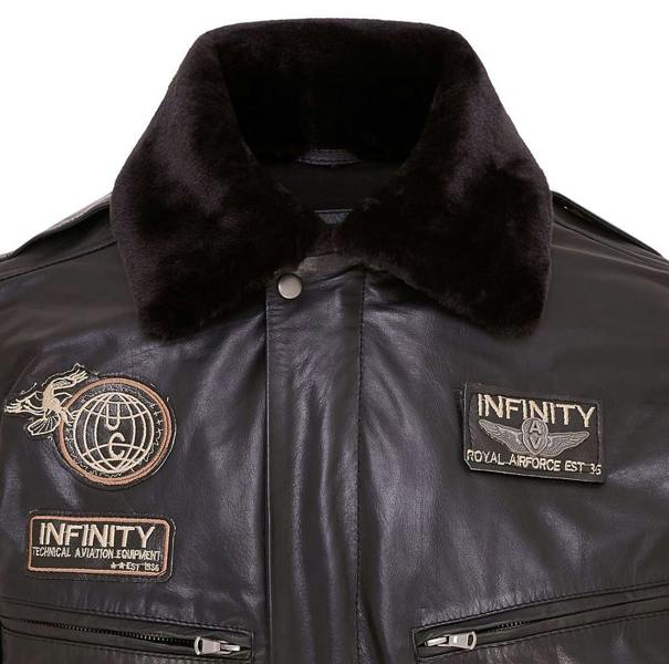 Infinity Leather Mens Leather US Air Force Bomber Jacket- Lieksa