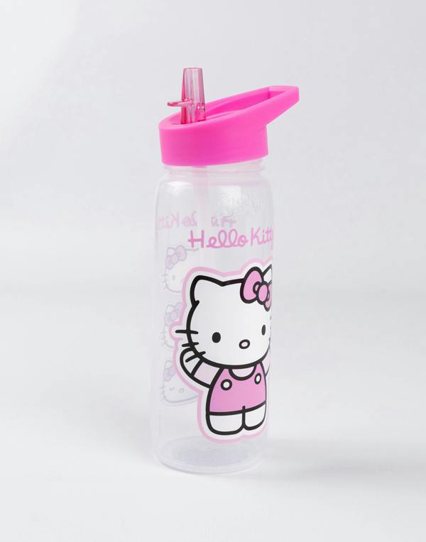 Hello Kitty Girls Pink Character Lunch Bag Bottle and 3 Snack Pot (One Size)