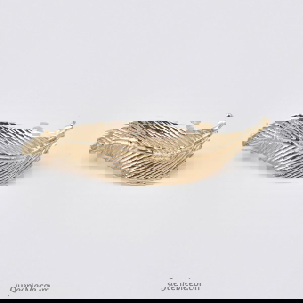 leaf hair clip in gold