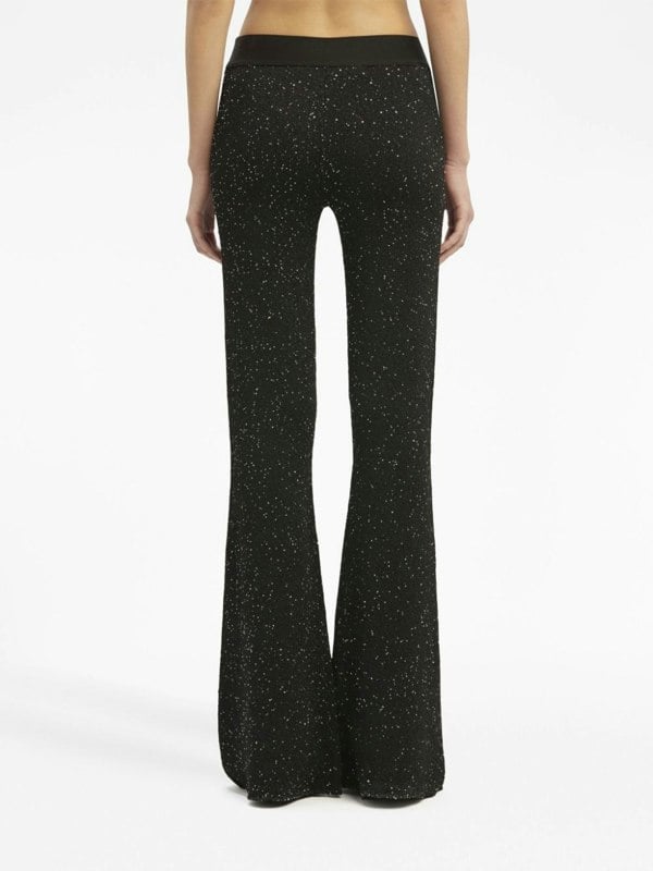 Palm Angels Knitted Logo Pants Black - Supplied FashionPALM ANGELS